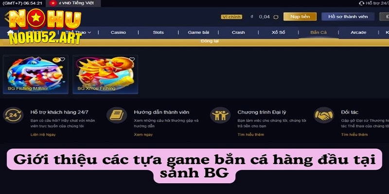 Danh sách game hot tại BG bắn cá